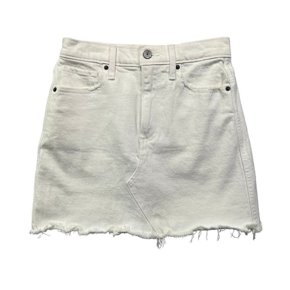 Abercrombie Skirt Women's Size 0 White‎ Denim Ultra High Rise Skirt